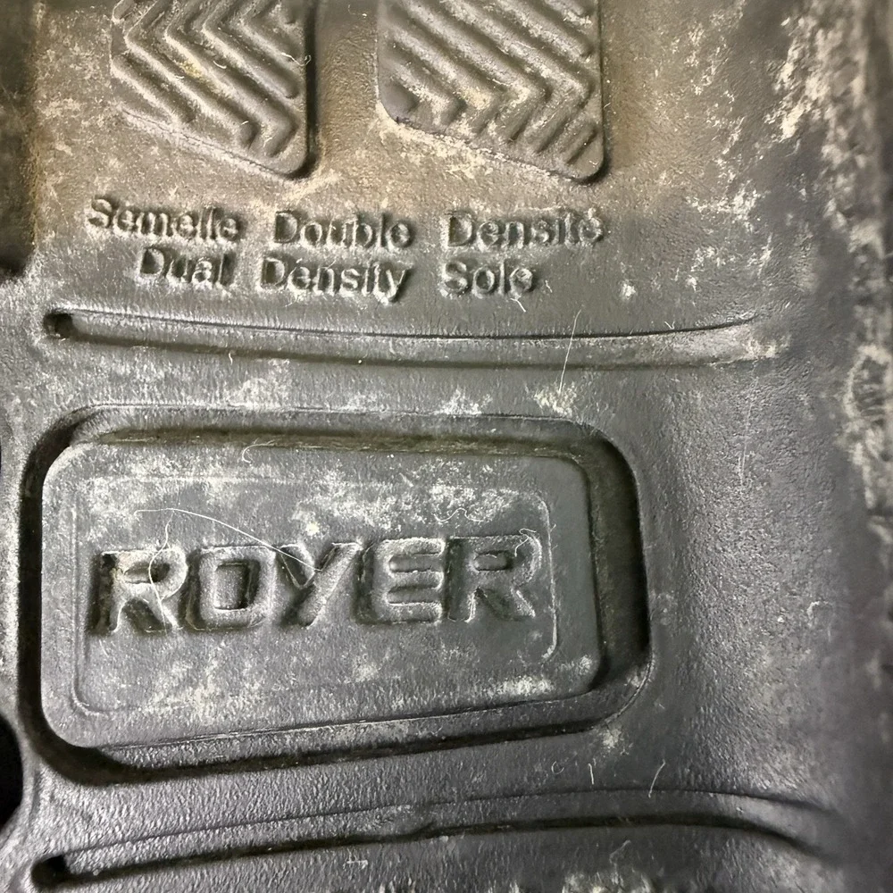 Royer Mens Black Leather Workboots 9R Composite Toe Lace Up CSA Approved Safety